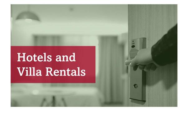 Hotels and Villa Rentals